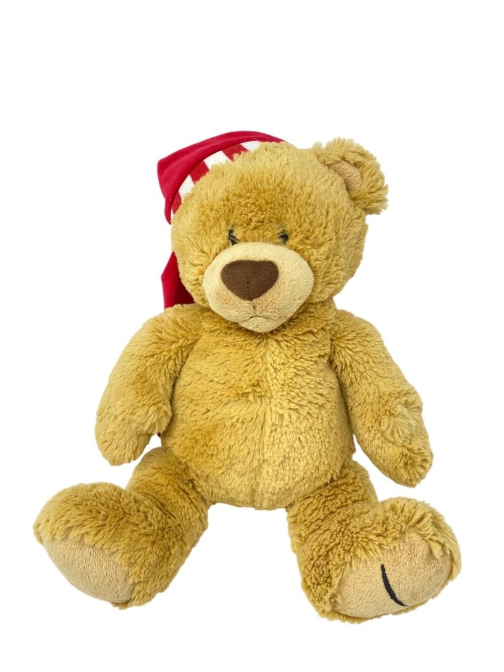 Gund + Amazon 10" Teddy Bear Santa Hat Limited Edition Preowned Holiday Gift